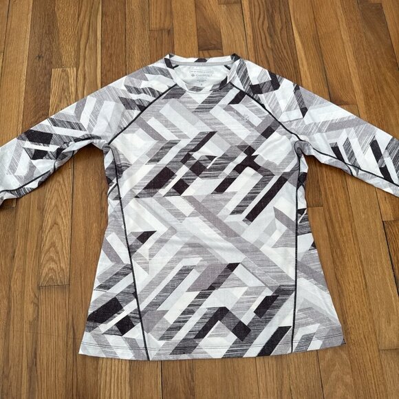 Coolibar UPF 50+ Women's Accelera Tee Fitness Gray/ White Size Small - Picture 3 of 7